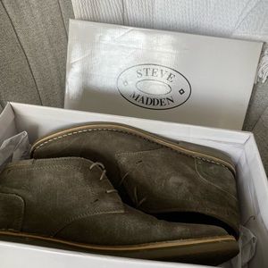 Steve Madden green suede boot men’s
